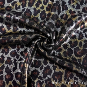 Tessuto di garza stampato leopardo in poliestere 100%